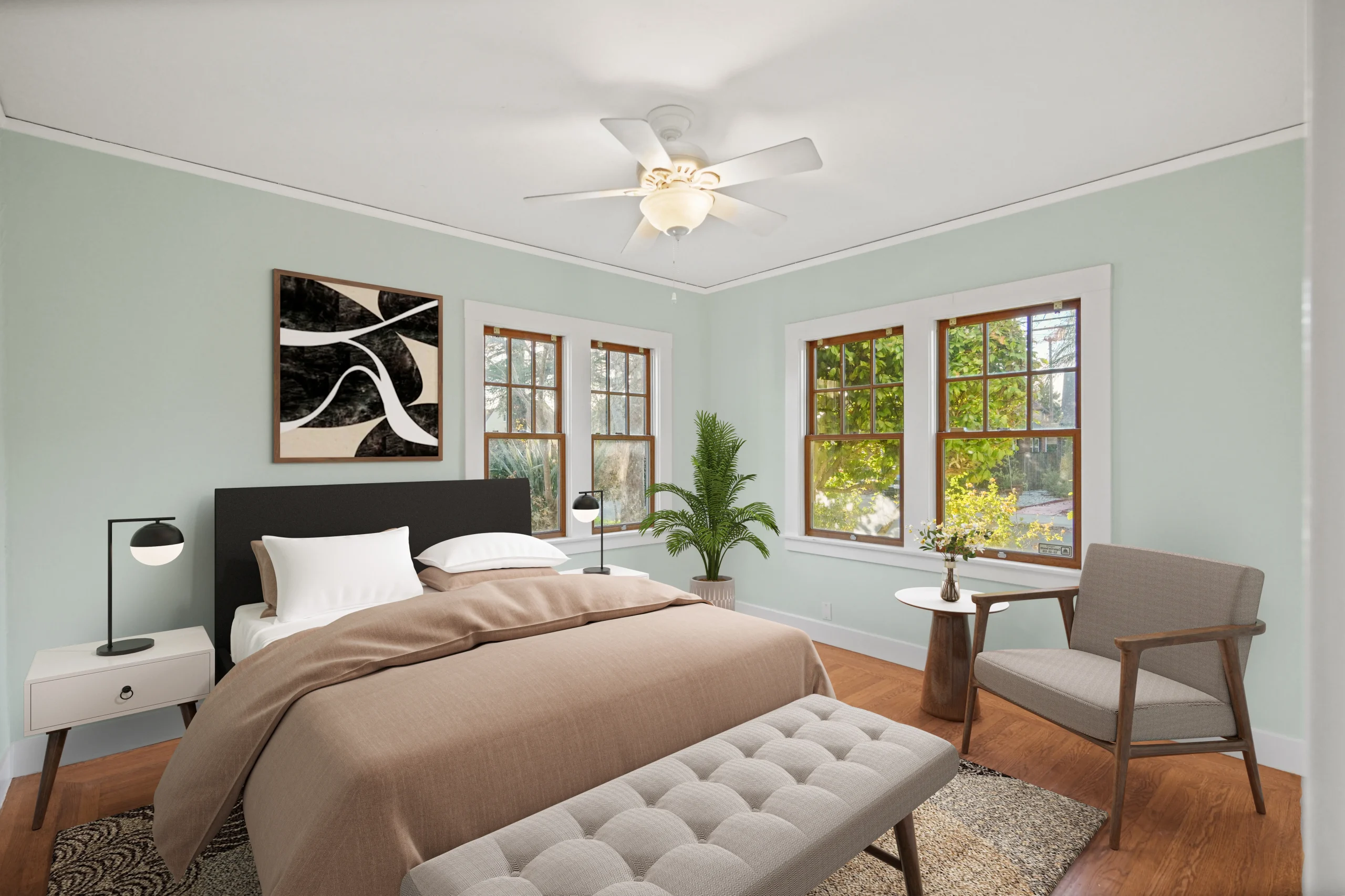 Wow! Virtual staging brings this bedroom to life. From a serene color palette to inviting furniture, it’s easy to envision how this space could become your dream oasis. Stunning transformation, isn't it?